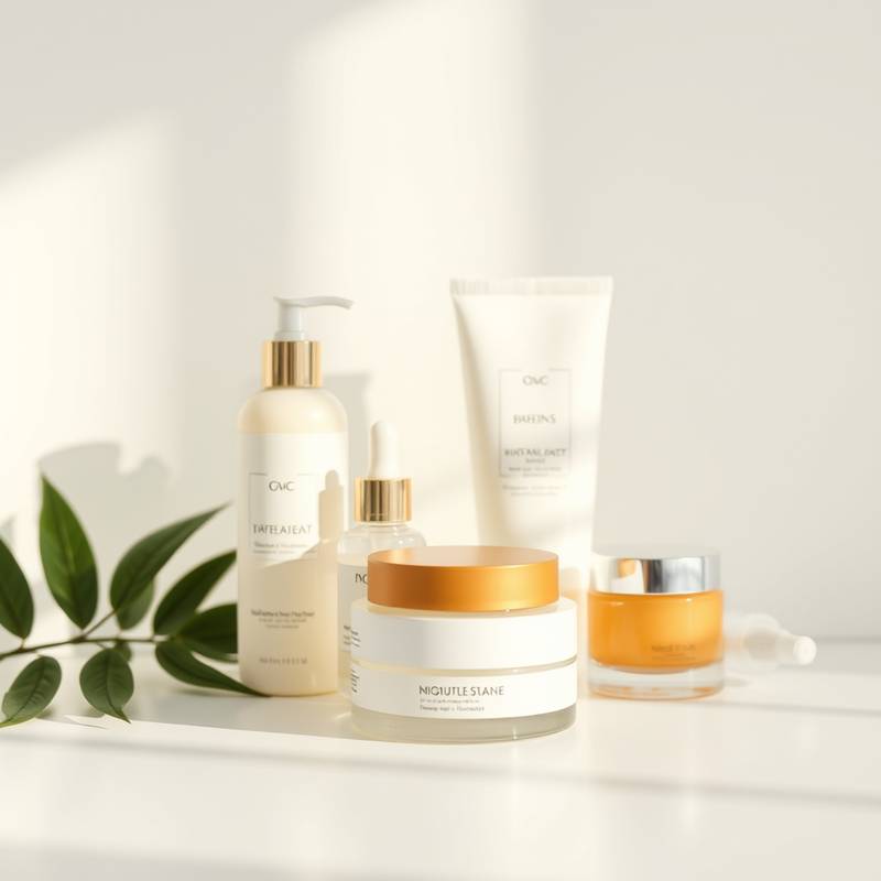 Fotografia de produto de alta qualidade para uma linha de cosméticos naturais.