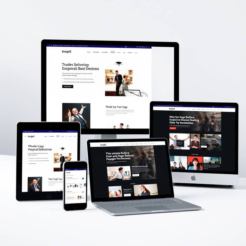 Imagem ilustrativa de um site responsivo exibido em diferentes dispositivos.